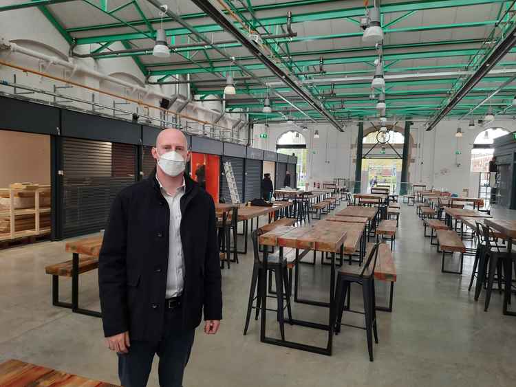 Crewe Market Hall has been transformed into an indoor food market.