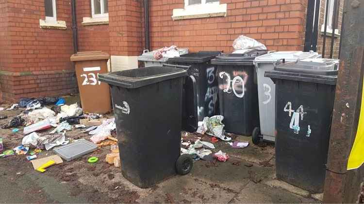 Bins on Gainsborough Road.