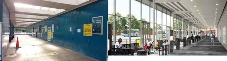 From dereliction to modernity: this (right) is what Crewe's bus station will look like by 2023.