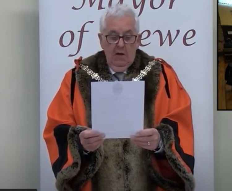 New Crewe Town Mayor Tom Dunlop.