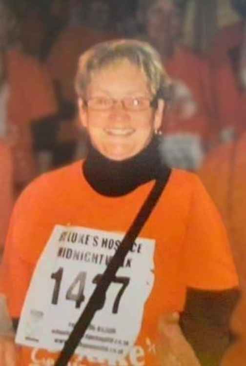 Sue took part in St Luke's Midnight Walk 10 years ago.