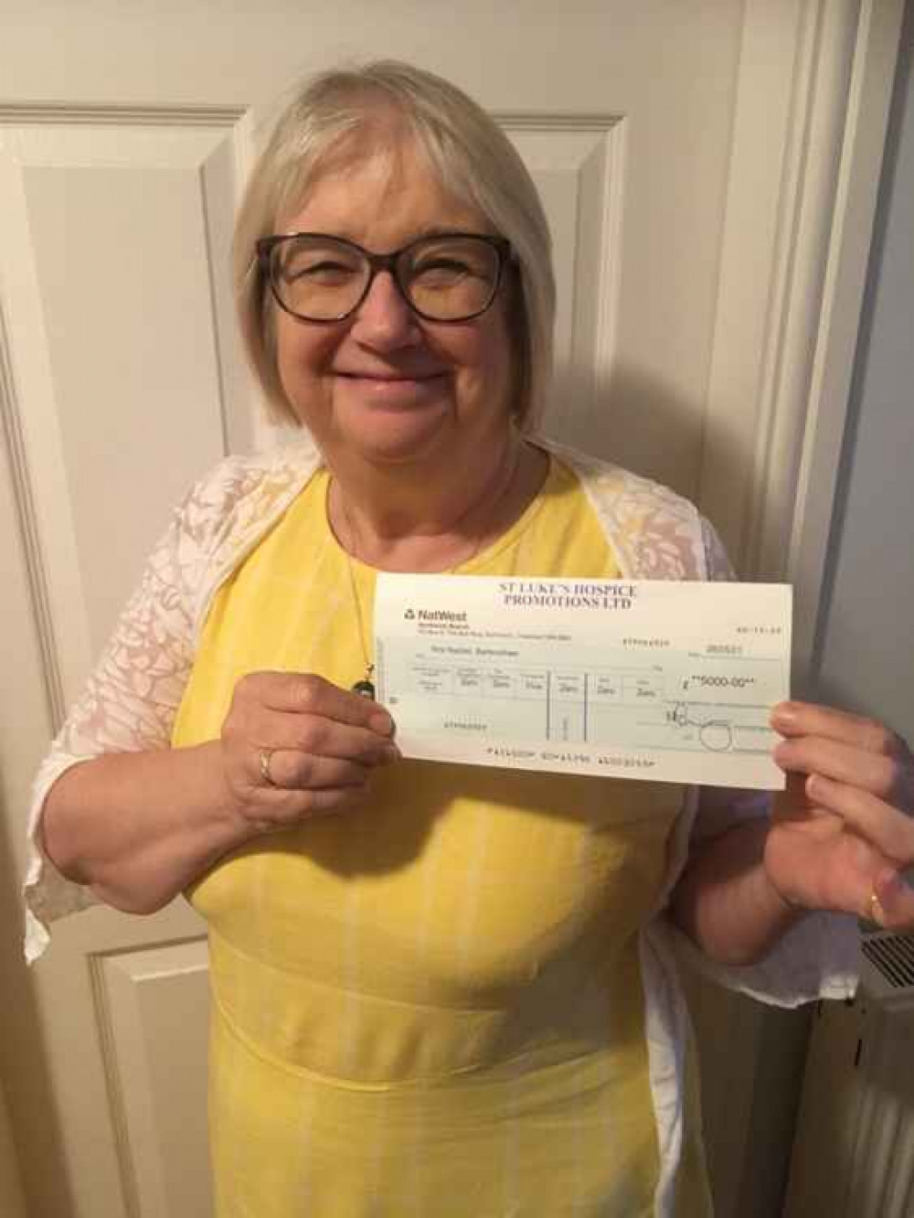 Rachel Bertenshaw has won £5,000 playing St Luke's lottery.