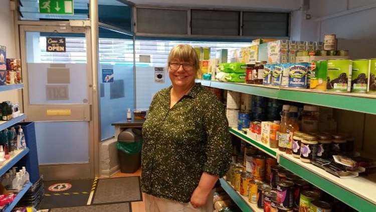 Michele Parks of Chance Changing Lives in the charity's Community Pantry.