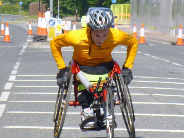 Andrew racing when he was a student at South Cheshire College (now Cheshire College South & West) (Picture: Jonathan White).