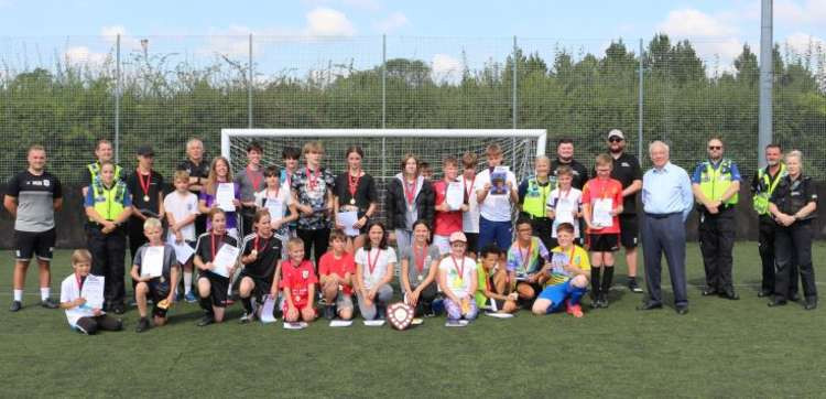 The school pupils enjoy Salt Wars at the soccer centre in Shavington.