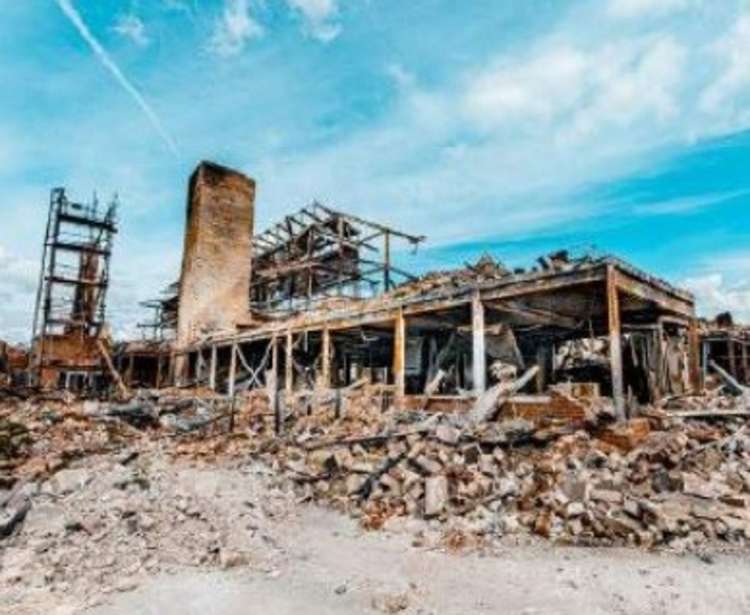 The Rolls Avenue care home was destroyed by fire in August, 2019 (Pic courtesy of Cheshire Fire and Rescue Service).