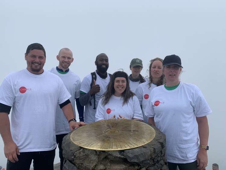 The Pathways Team at the summit of Snowdon.