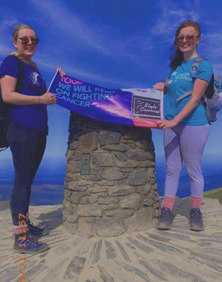 Sophie Wilson and Jess Ordidge at Snowdon's summit (Photo courtesy of Style Counsel).