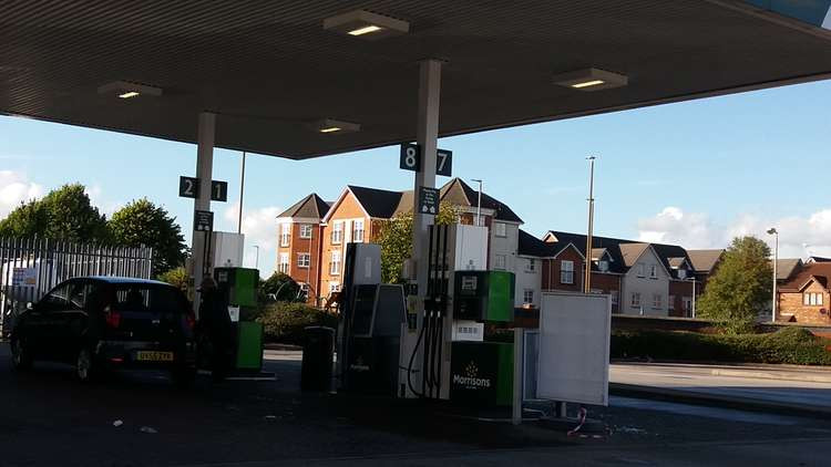 Motorists were filling up again at Morrisons today (Wednesday).