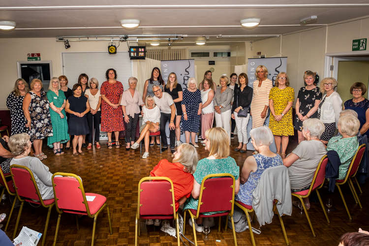 The ladies from Hough and District WI enjoy their salon visit.