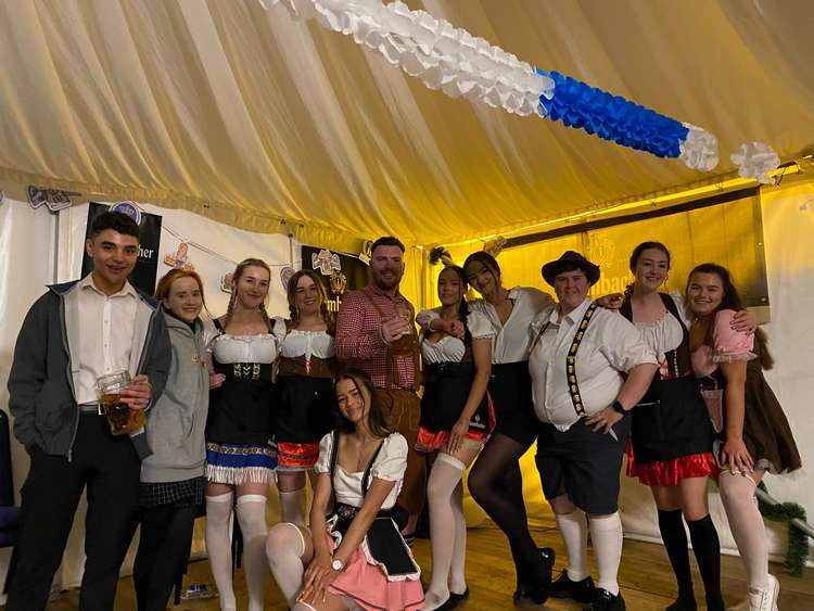 Revellers enjoyed the beers and music for the German-themed event.