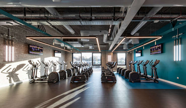 An on-site gym offers staff the chance to recharge at work.
