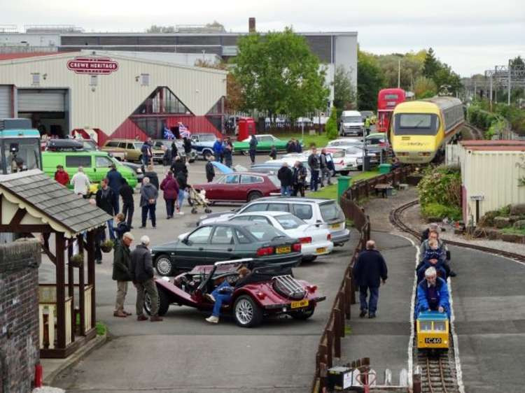 Vintage cars and bikes blended in with the rail exhibitions at Crewe Heritage Centre. (Pictures: Jonathan White).