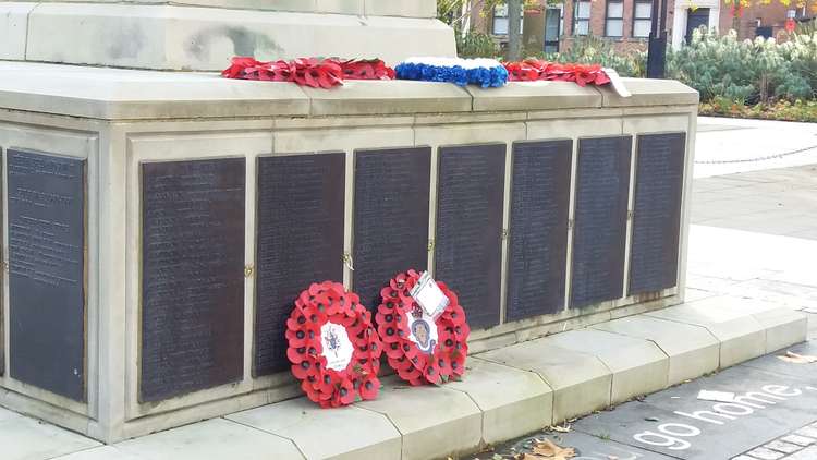 Wreaths have already been laid on the memorial by Royal British Legion Bikers during a service last Sunday.