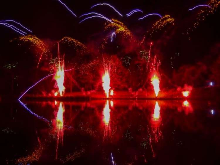 Queens Park Lake was lit up by the fireworks (All pictures: Jonathan White).