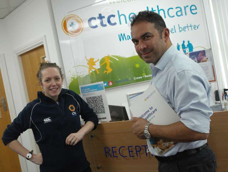 Clinical Lead Physiotherapist Caroline McCarthy welcomes Hussain Kazi