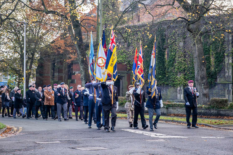 The parade started from the Civic Centre and is seen passing Christ Church.