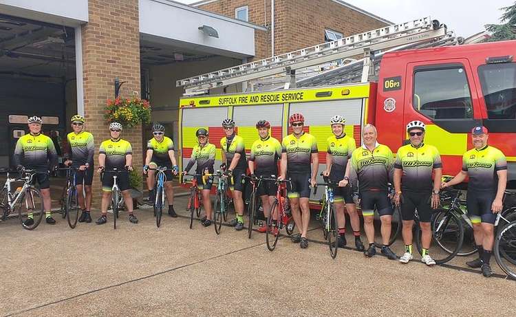 Suffolk Fire and Rescue cyclists ready for 1,000 mile challenge (Picture credit: Suffolk CC)