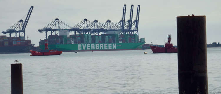 Ever Ace docks in Felixstowe (Picture credit: Albie Davis)