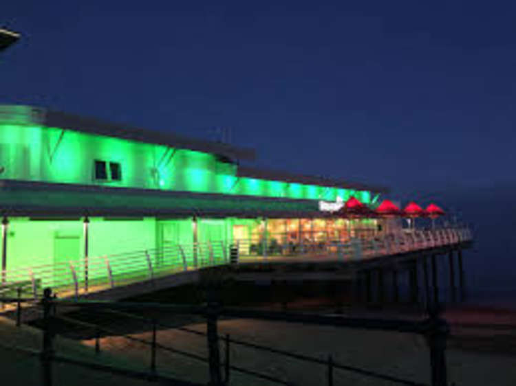 Felixstowe pier lit up green in previous years