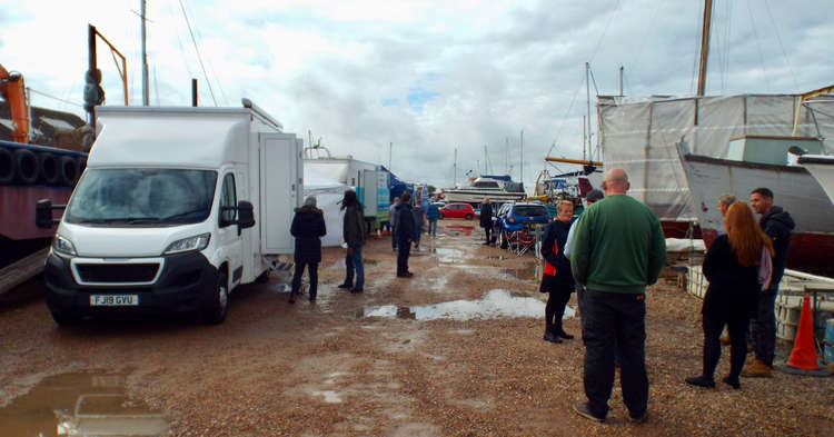 Felixstowe Ferry fishermen and families turk out in numbers