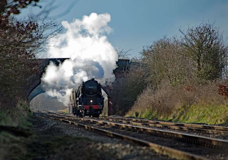 West Country Class 'Braunton' is one of the potential locomotives that will haul the express (actually in the guise of 34052 'Lord Dowding' here)