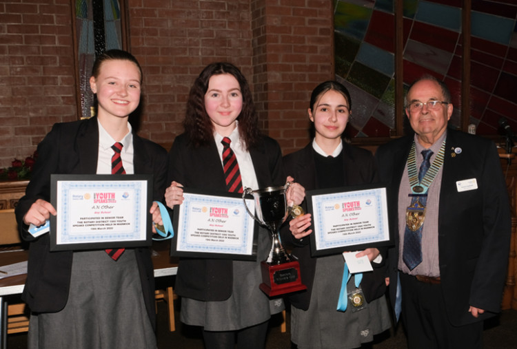 Winning team for the Senior competition was Alcester Grammar School, Gracie Day, Sophie Woodhead and Mlissa Mireagheri