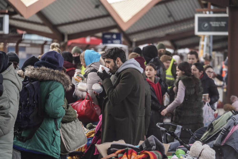 Refugees flee from Ukraine into Poland (Image by Tom Maddick via SWNS)