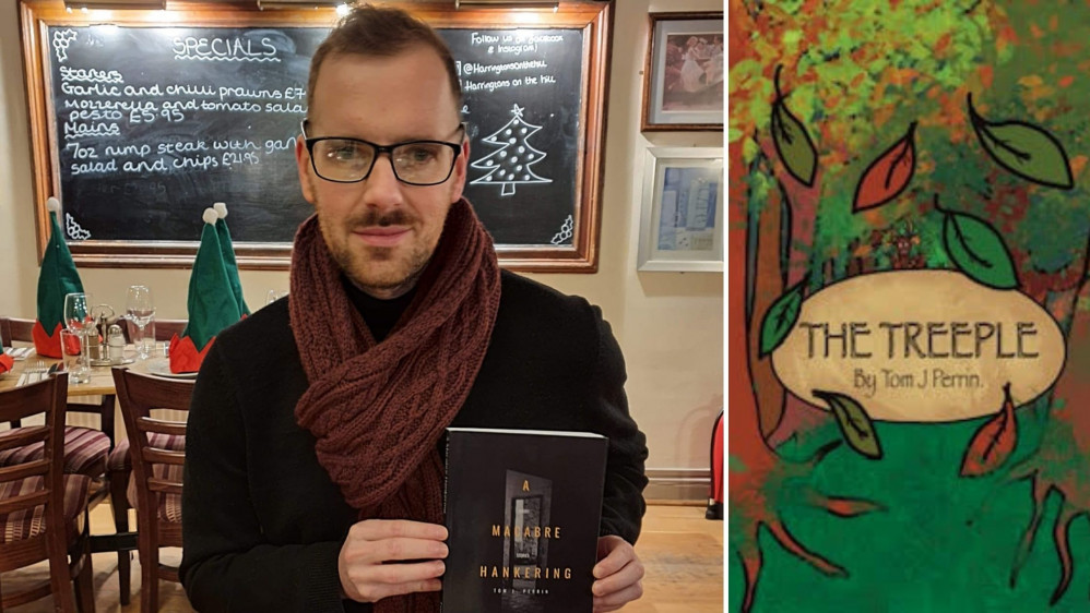 Tom Perrin began writing short stories at university Tom Perrin began writing short stories at university