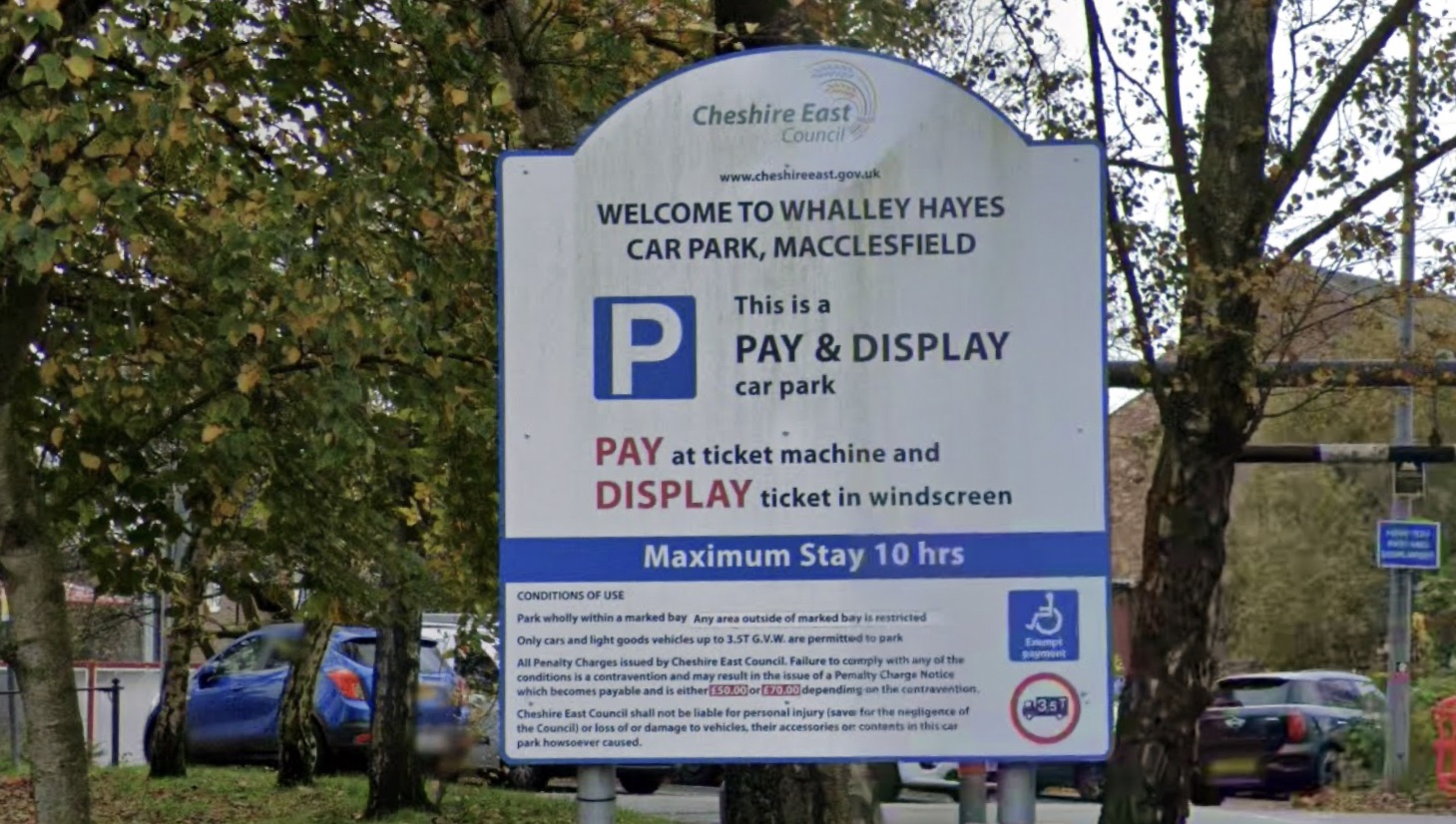 Macclesfield's Whalley Hayes carpark saw most of the fines, but it was a repeat offender.