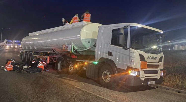 Protesters have stopped tankers from delivering fuel.