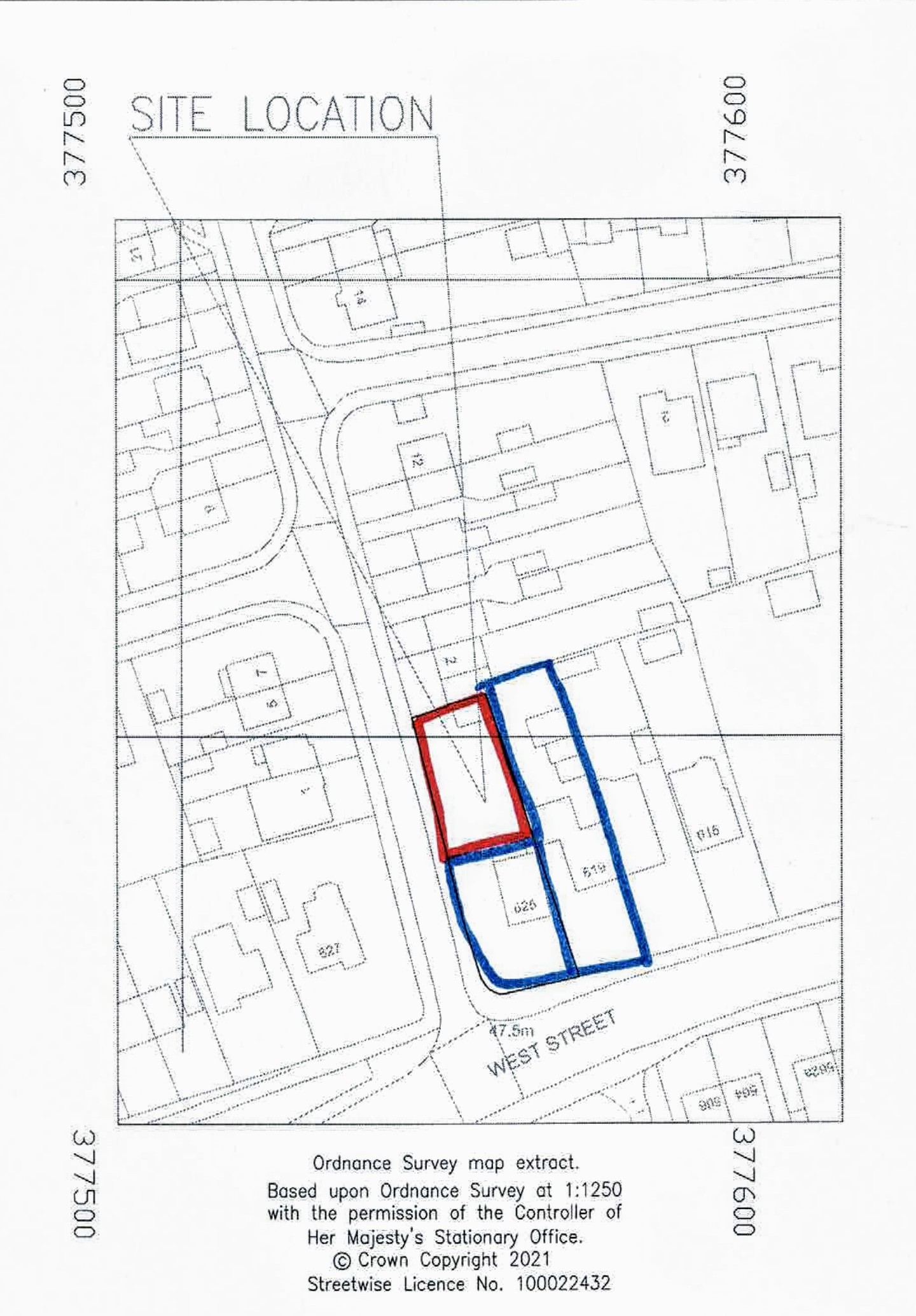 The highlighted area of where the homes will be in Crewe (Cheshire East Planning).