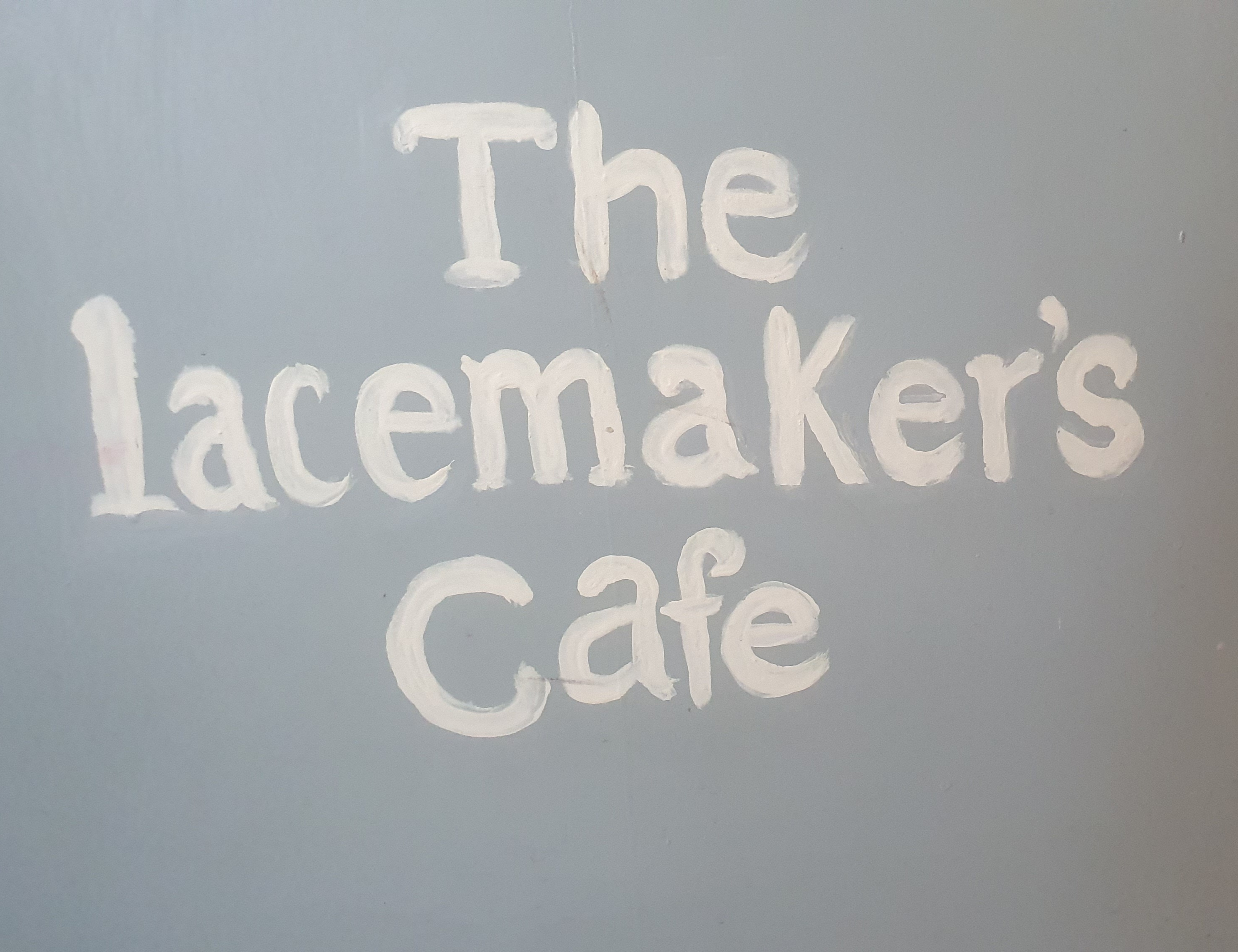 Many of the signs in the café are hand painted by local artists 