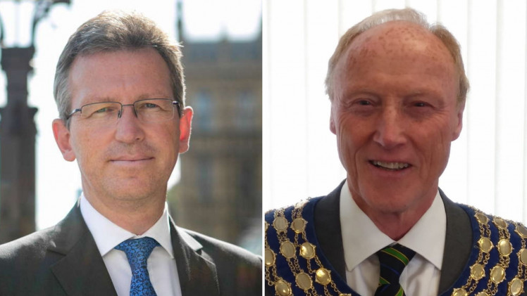 Jeremy Wright MP (left) and Cllr Peter Jones had their visit blocked by Serco