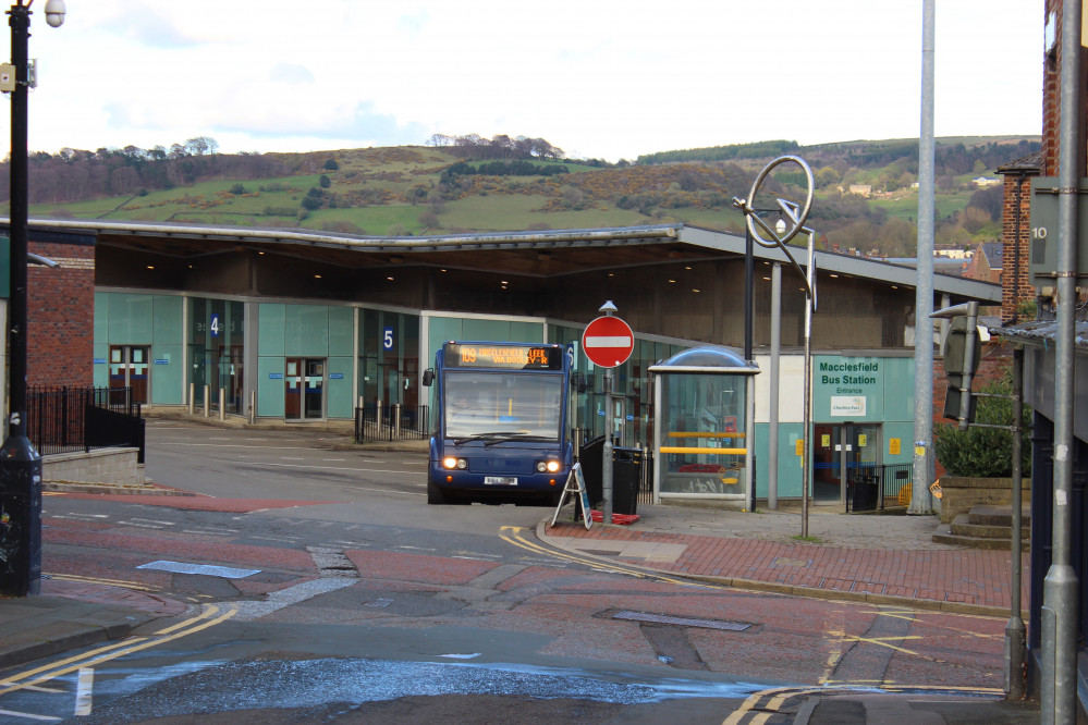 Macclesfield Bus Station pictured in Wednesday's April sun. (Image - Alexander Greensmith)