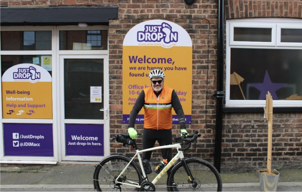 This man will cycle almost 900 miles in May, to raise thousands for a Macclesfield charity. 