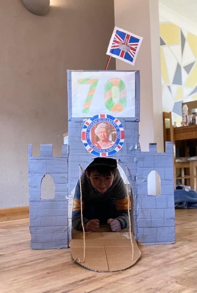 A castle made by a Honiton Scout 