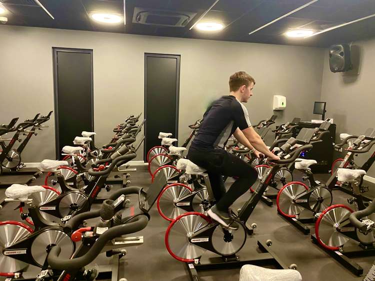 A look at the spin class room at the new centre.