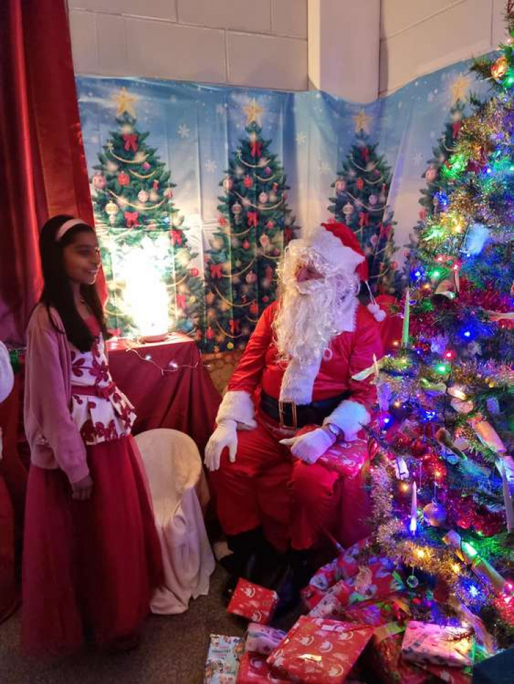 Santa at Wishing Well in Crewe.