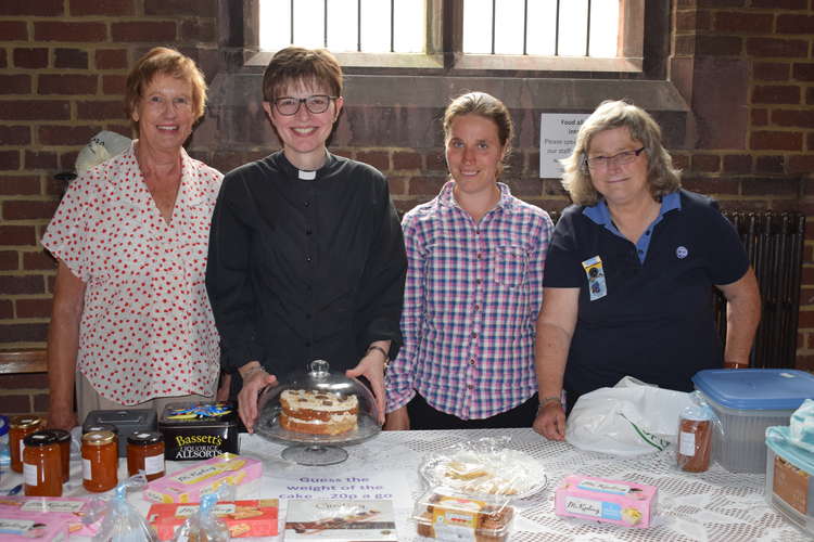 Lynne Cullens (second left) with parishioners at St. Andrew's (Picture: Jonathan White).