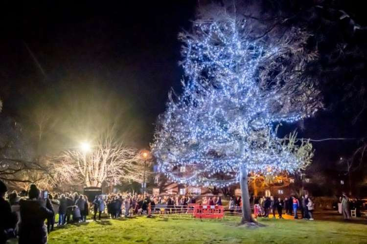 The Tree of Light was switched on at Crewe Crematorium (All pictures: Peter Robinson).