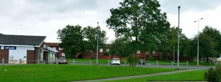 Cheviot Square in Winsford where Mr Crimes received a fatal knife wound.