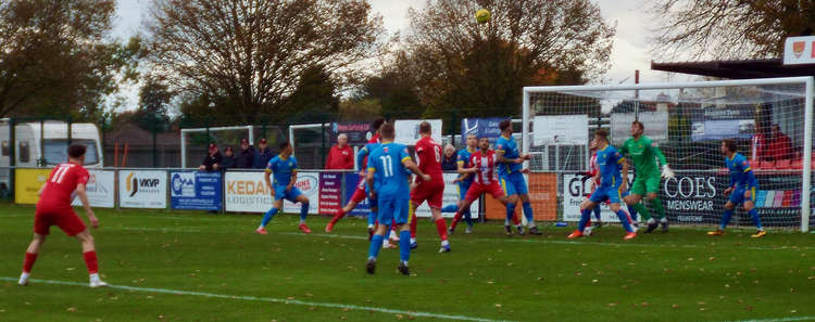 Unstoppable Henry Barley (out of picture) equaliser for Seasiders