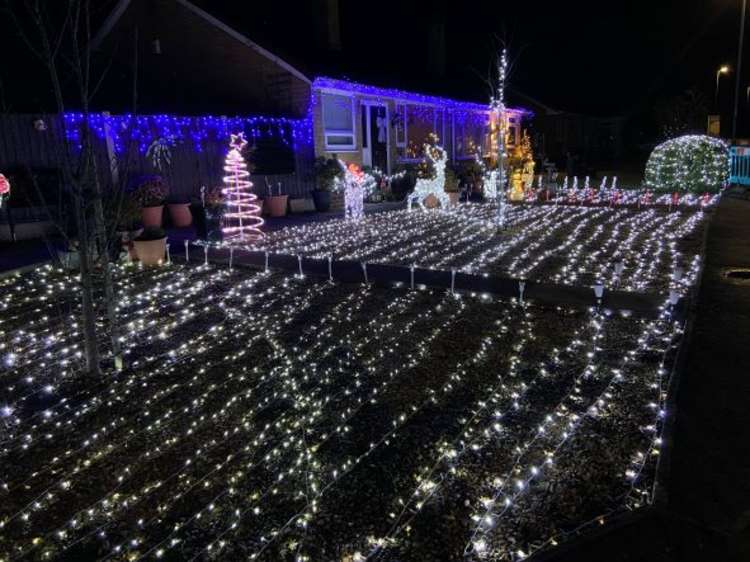 There's a whole garden of lights at this property in Shelley Drive in Wistaston.