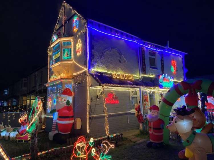 Santa is in the garden in Alton Street.