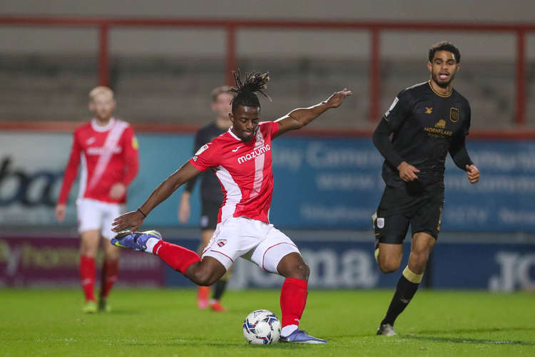 Former Alex loanee Greg Leigh opened the scoring for Morecambe (Picture credit: Kevin Warburton).