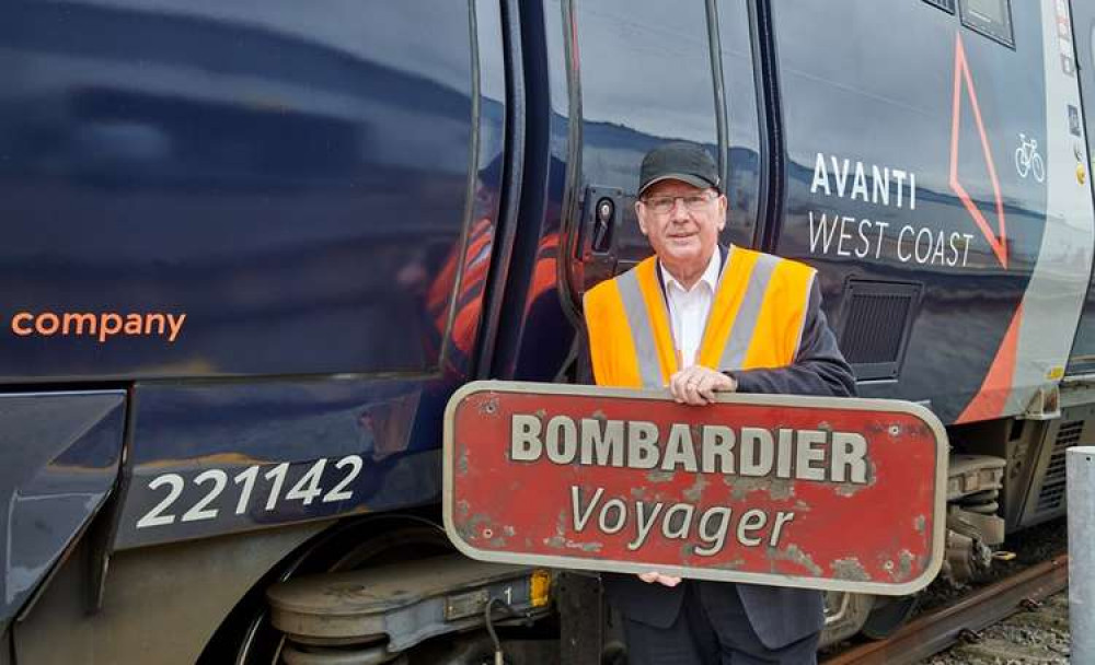 Peter Waterman with one of the Super Voyager plates that went up for auction.