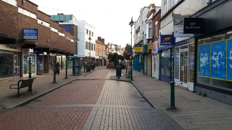 Lockdown left the town centre deserted again earlier in the year.