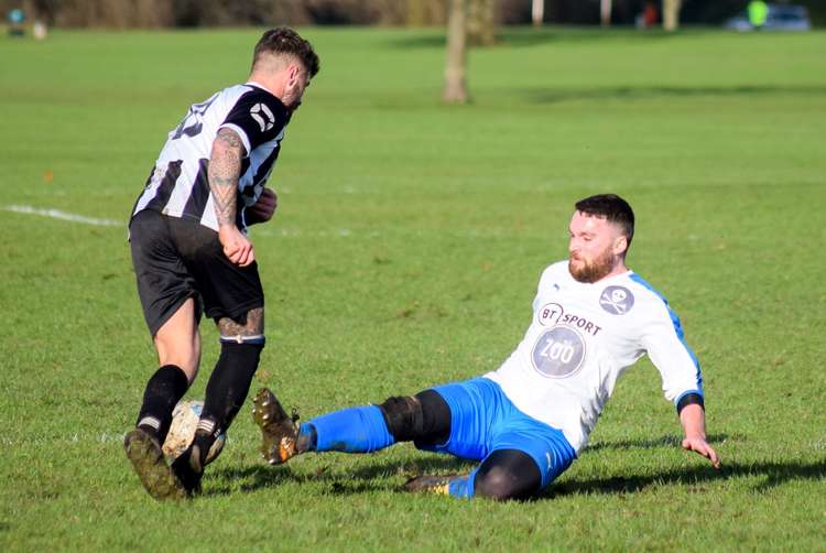 The Pirates slide in against Cooper Buckley at Barony Park (Picture Jonathan White).