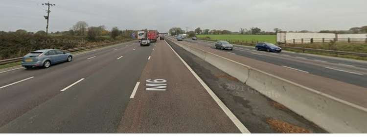 The lorry collided with the central reservation between junctions 17 and 16.